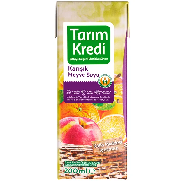 TK %100 SARI KARIŞIK MEYVE SUYU 200 ml