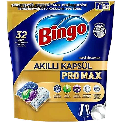 BİNGO AKILLI BULAŞIK KAPSÜLÜ PRO MAX 32Lİ